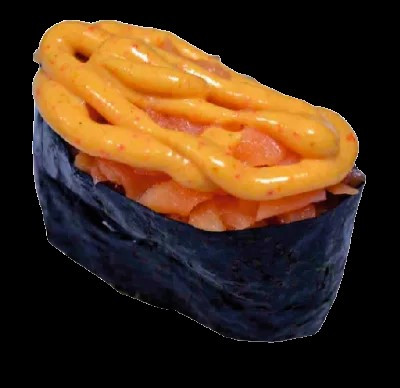 Острые суши с лососем