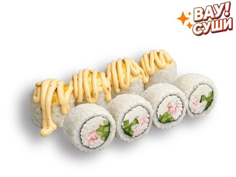 Запечённый ролл нежная креветка с крабом