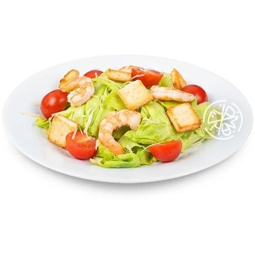 Салат Цезарь с креветками