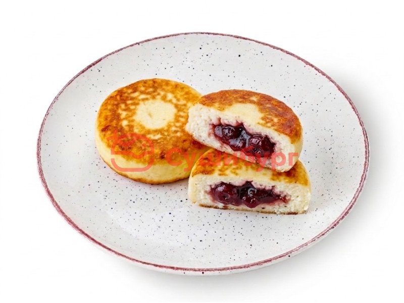 Сырники с вишней 