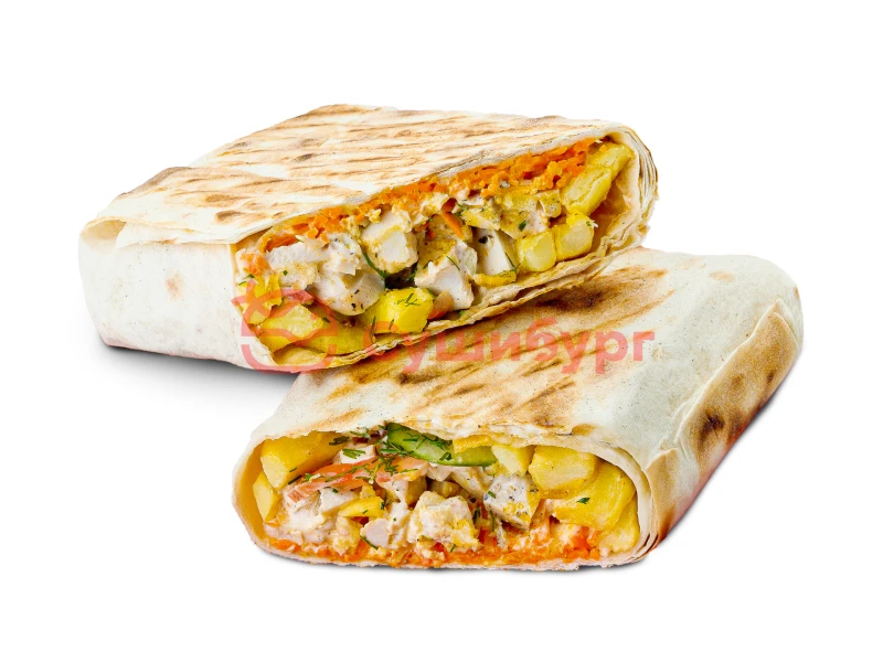 Шаурма с фри с курицей