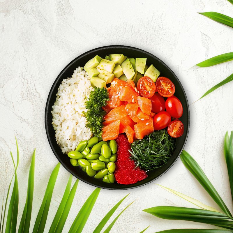 Поке с лососем