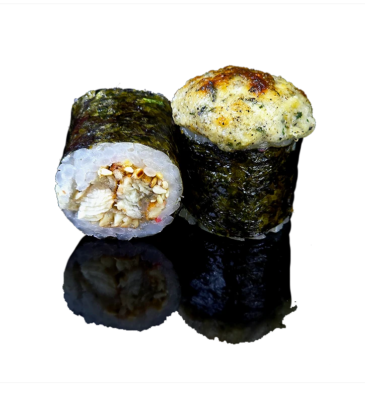 Запеченный хосомаки с угрем