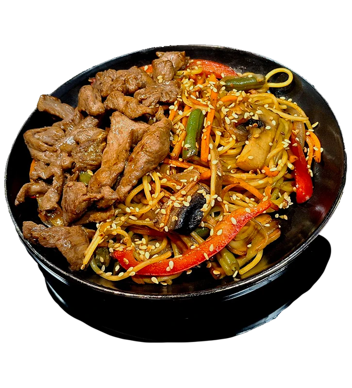 Вок рамен с телятиной