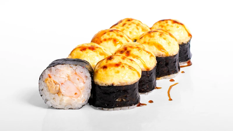 Запеченый с креветкой