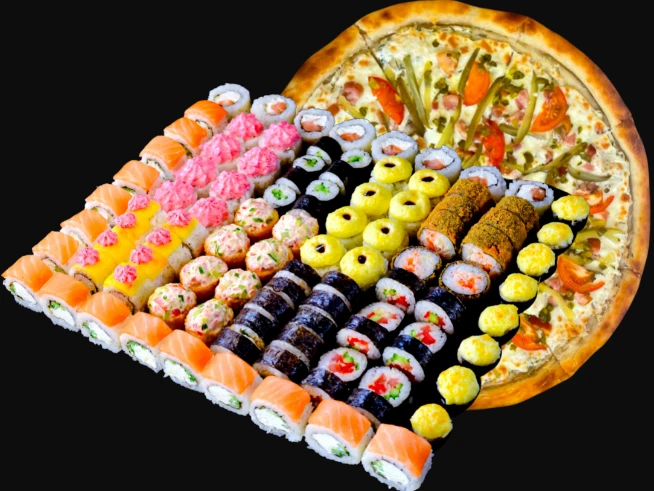 Корпоративный сет + Пицца Дракон 40см в ПОДАРОК