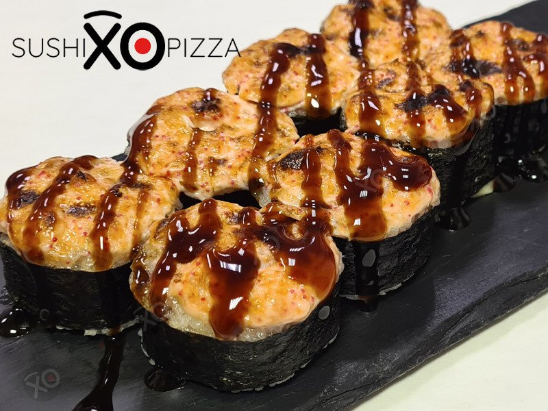 Запеченный с лососем в темпуре