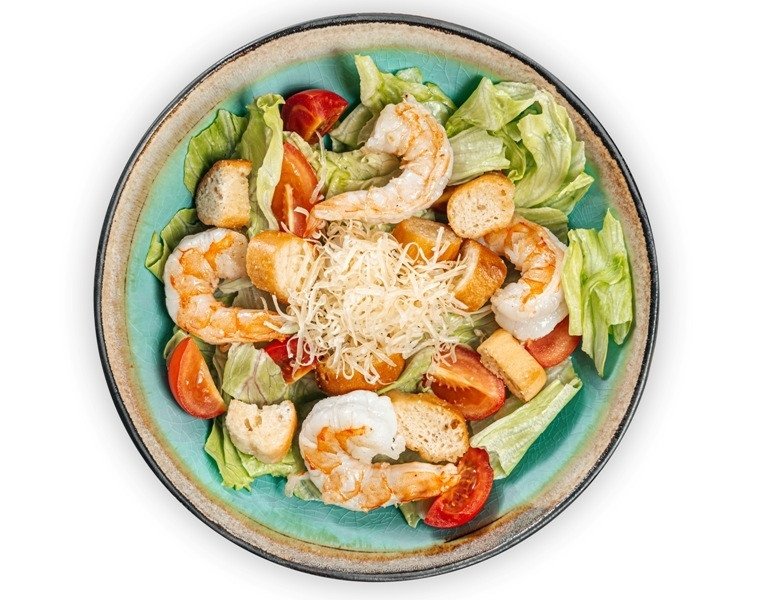 Цезарь с креветками 