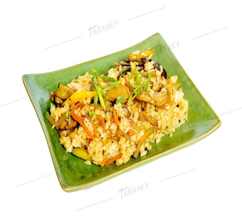 Рис с курицей (соусом на выбор)