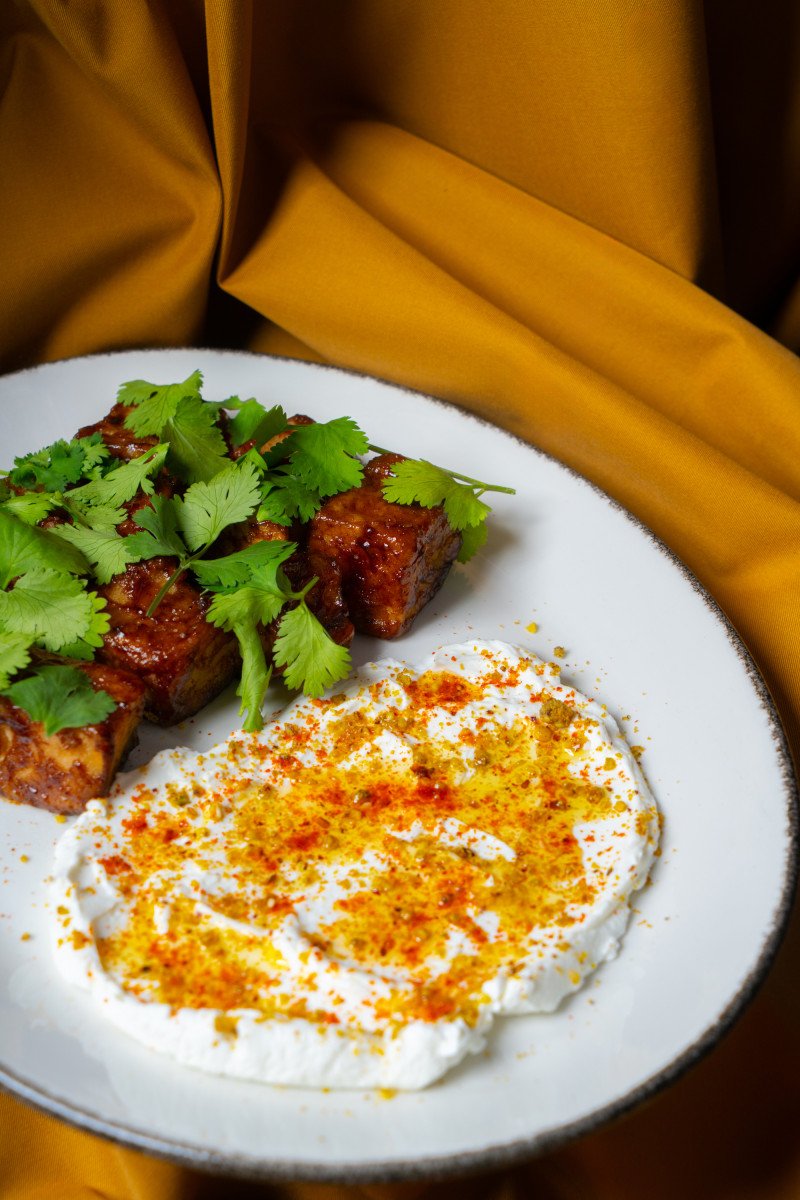 Хрустящие баклажаны с йогуртом