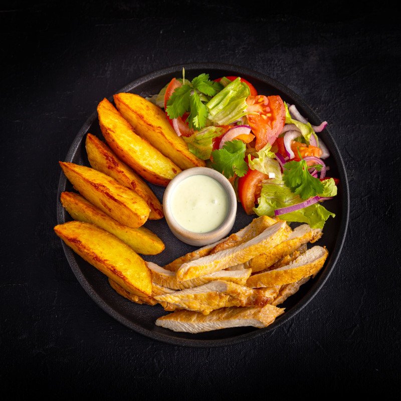 Шаурма открытая с курицей