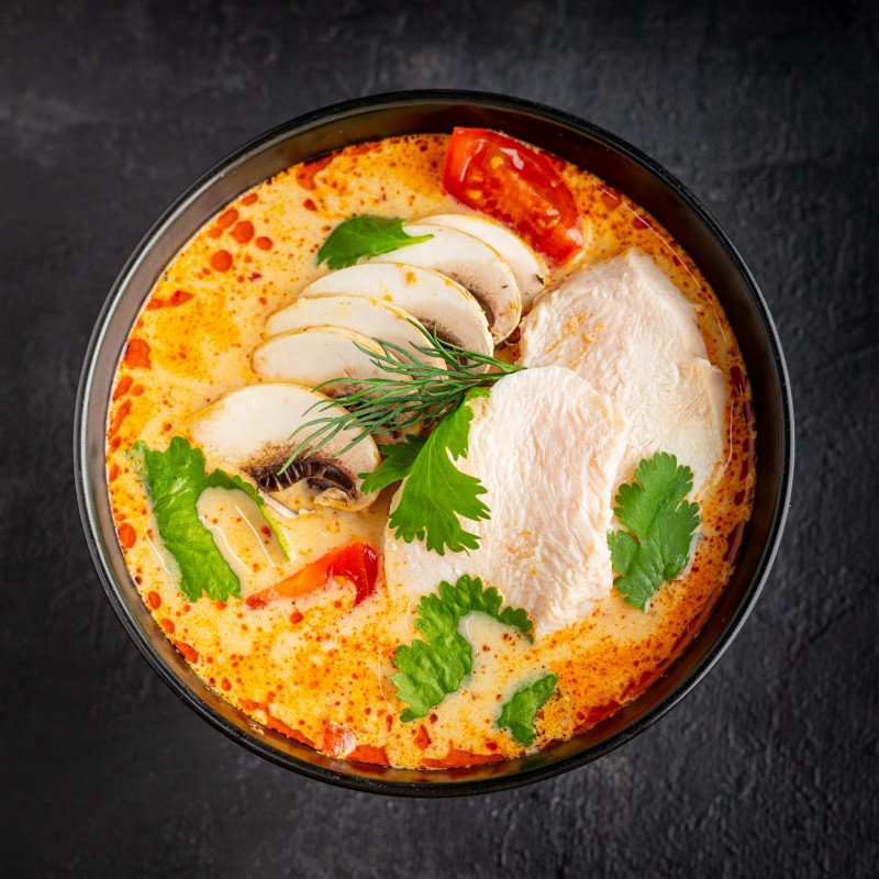 Суп Том Кха с курицей