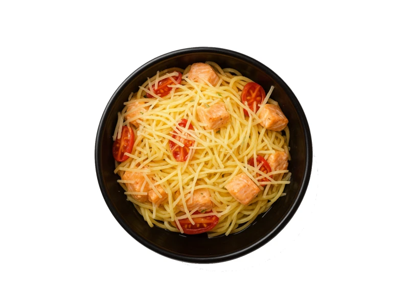 Спагетти с лососем