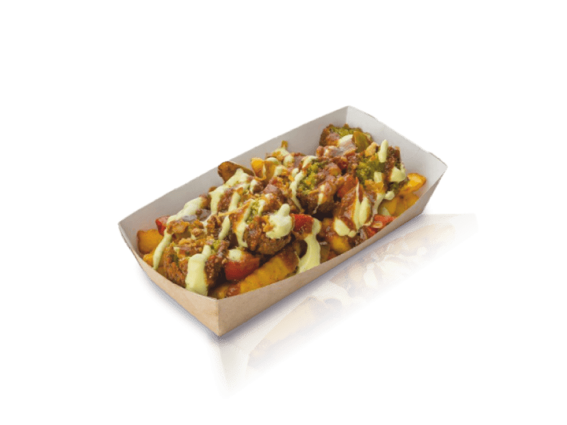 Канадский картофель с фалафелем и рагу из овощей гриль