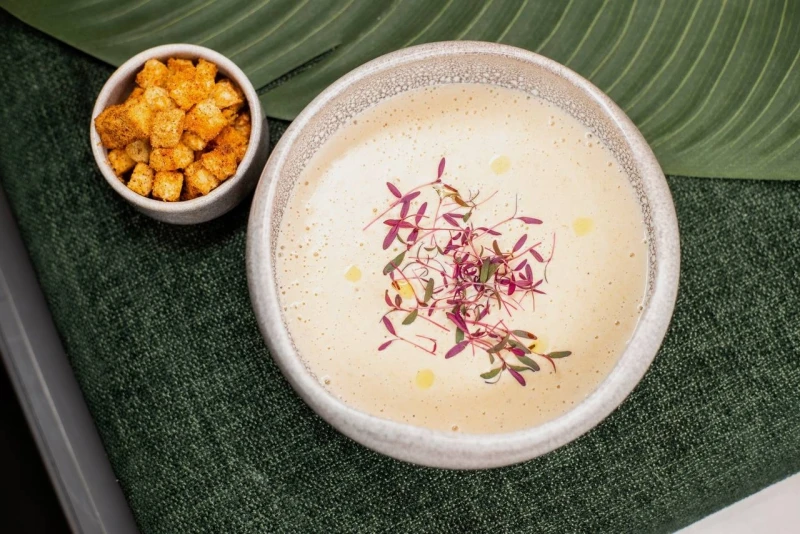 Крем-суп с лососем