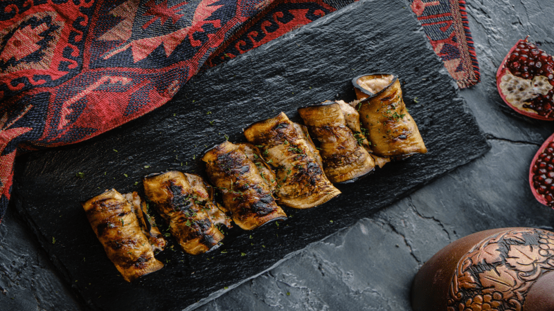 Рулетики баклажан