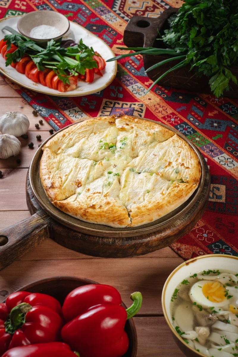 Хачапури с зеленым луком