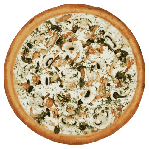 Курица и грибы 28СМ