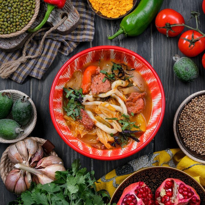 Лагман, пошаговый рецепт с фотографиями – Узбекская кухня: Супы. «Еда»