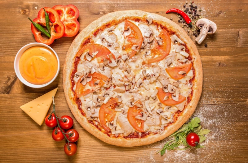 Пицца Ветчина с грибами 25см