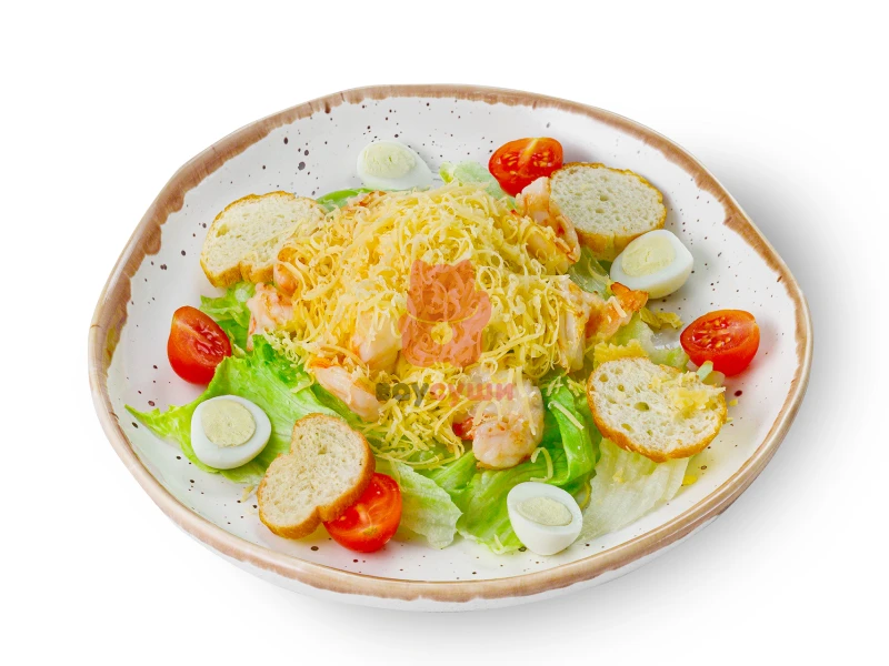 Салат Цезарь с креветкой 