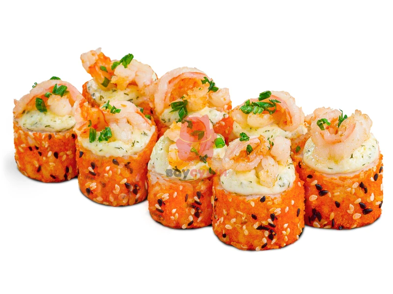 Запеченный ролл с креветкой 