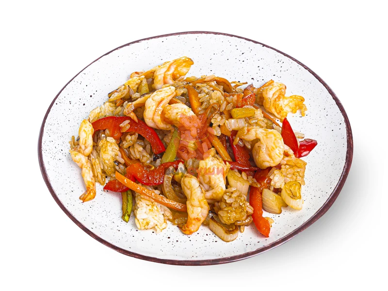 Рис с креветками