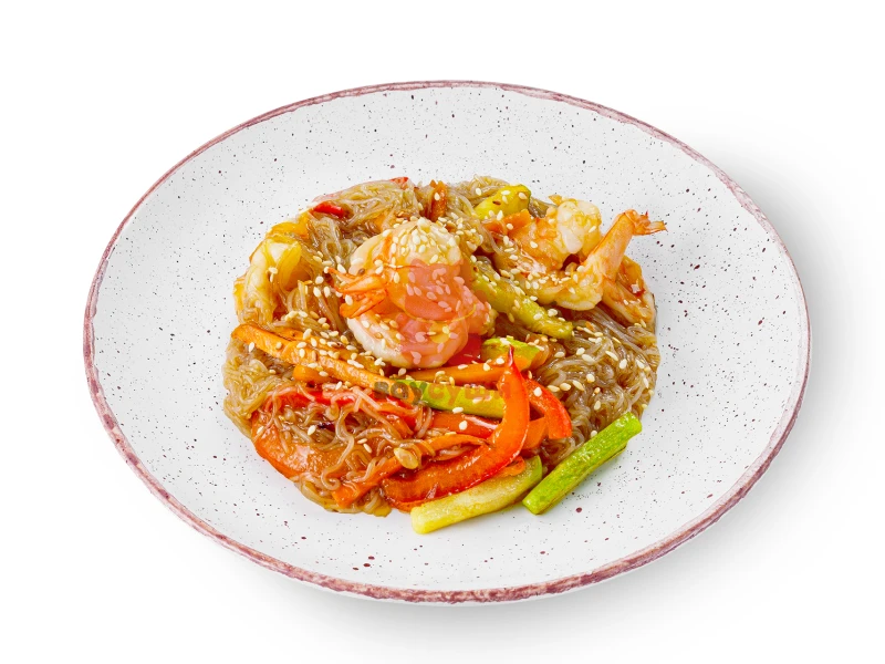 Фунчоза с креветками