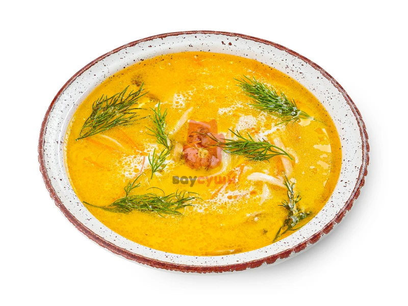 Суп с курицей и грибами