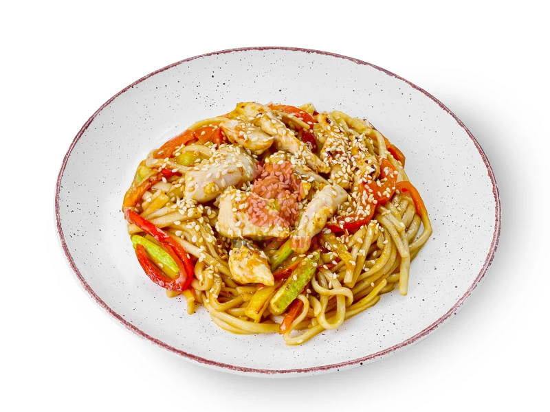 Удон с курицей