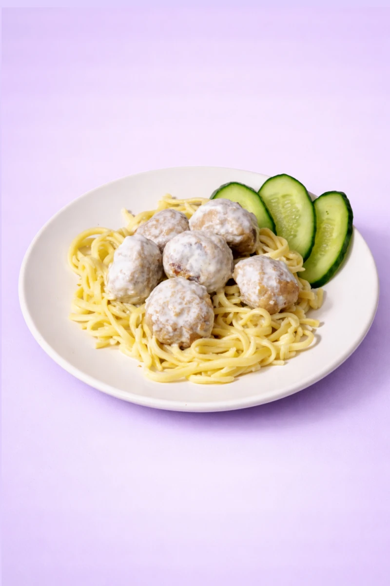 Лапша с фрикадельками