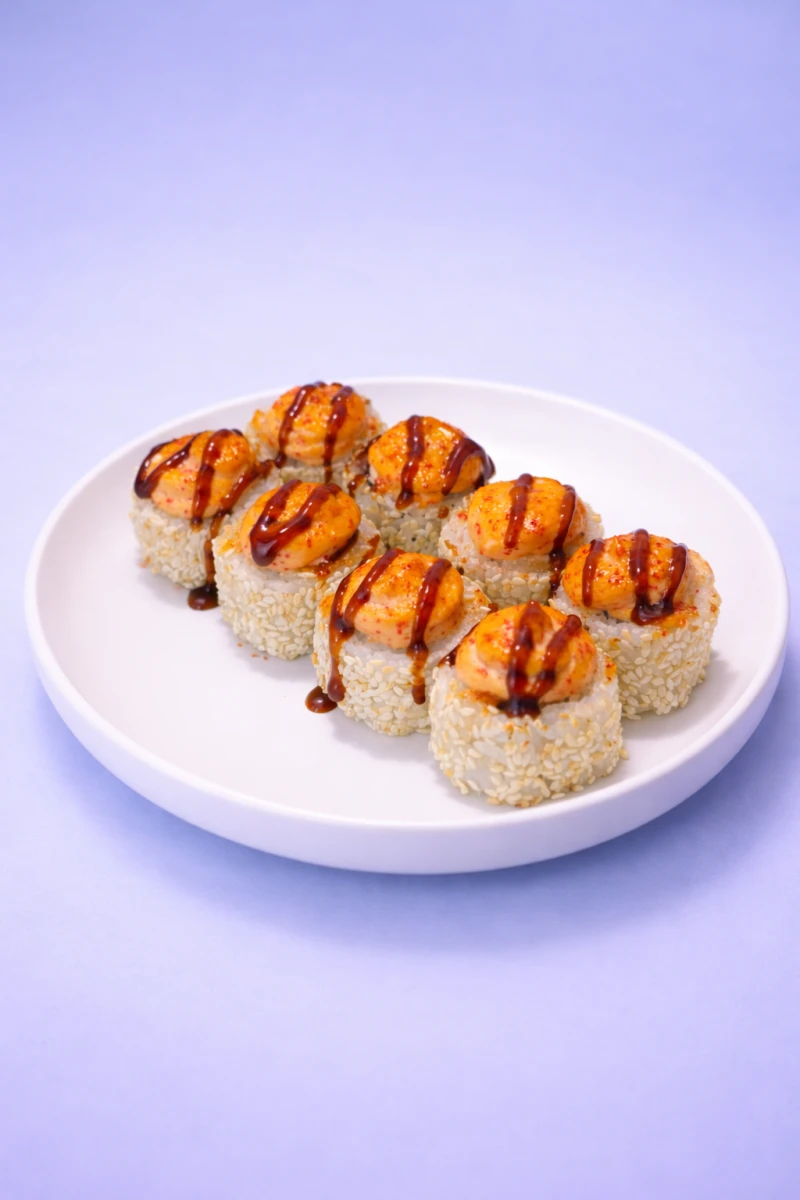 Запечённый рол с крабом