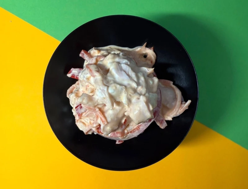 Копченая курица с корейской морковью