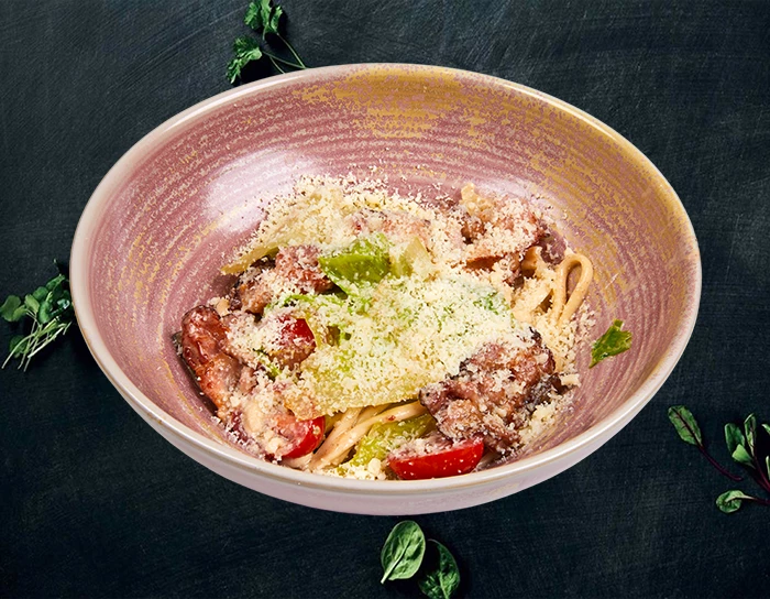 Удон Карбонара по-Азиатски