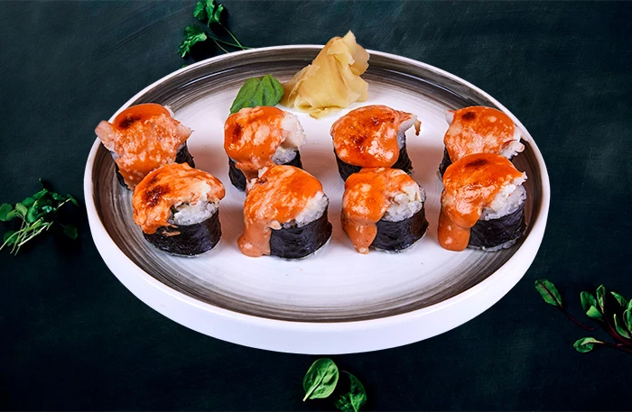 Запеченный с креветкой