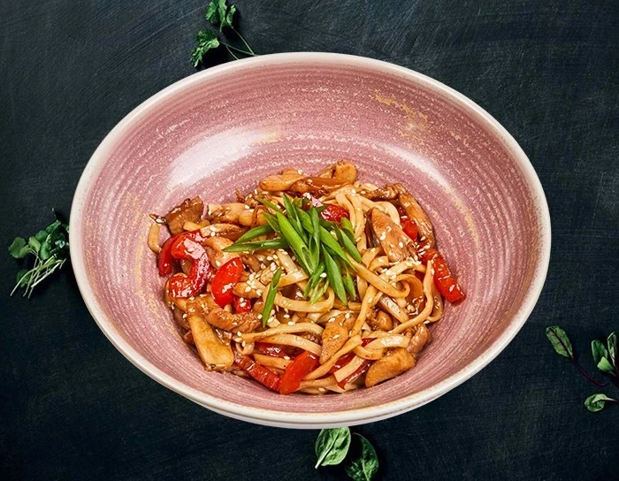 Лапша Удон с Индейкой в соусе Терияки