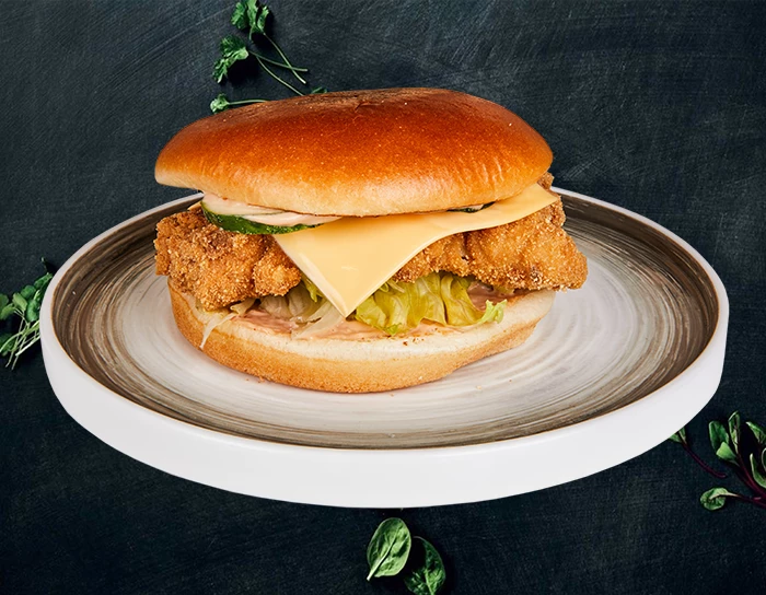 Бургер с курицей Кацу