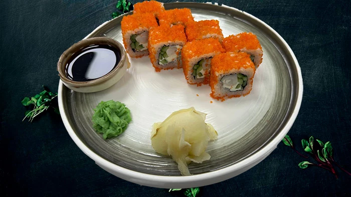 Калифорния с жареной креветкой