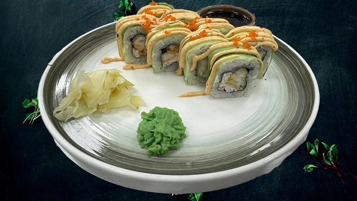 Миядзаки с жареной креветкой