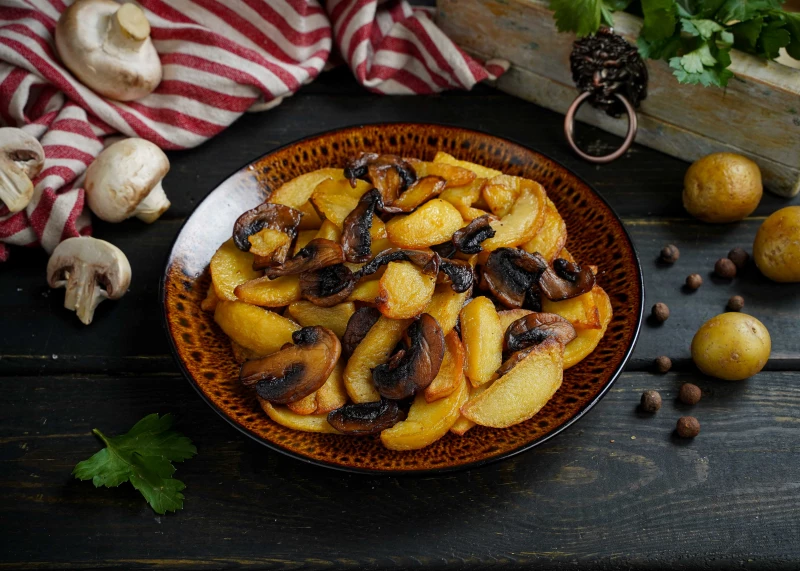  Картофель жареный с грибами