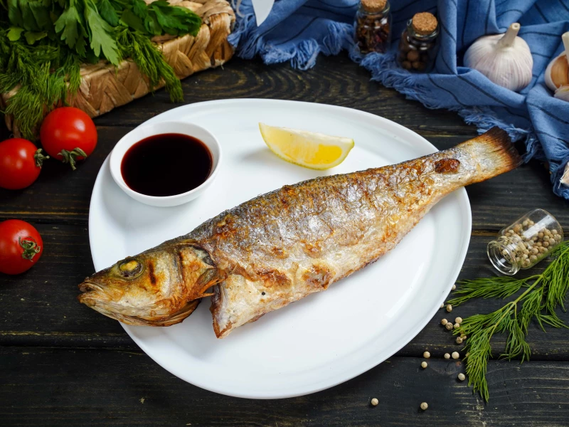 Сибас на мангале