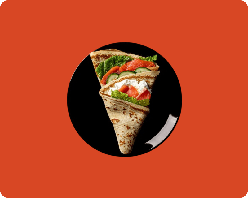 Блин с семгой