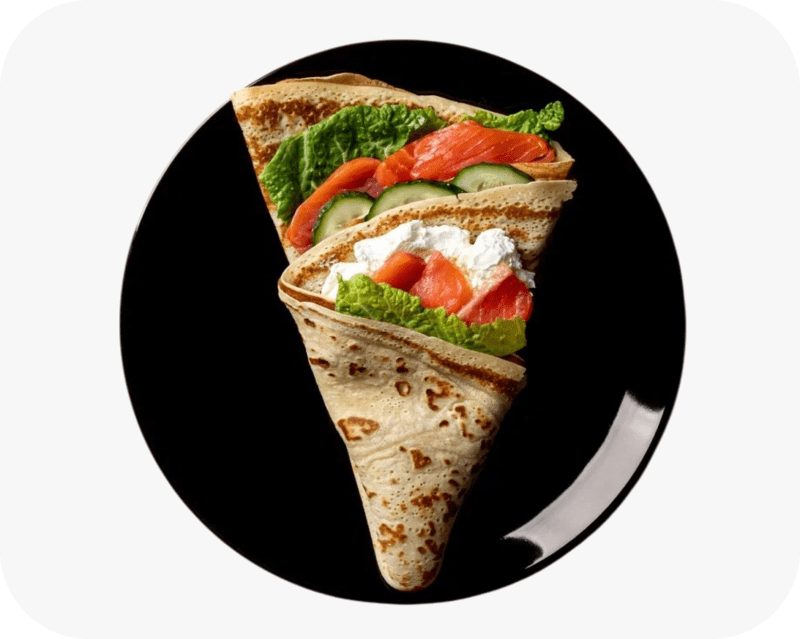 Блин с семгой