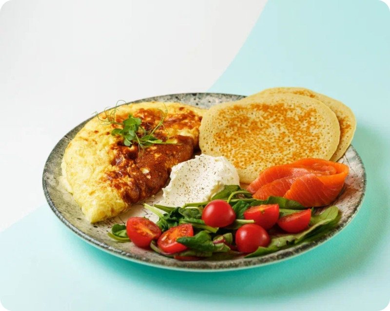 Омлет с семгой