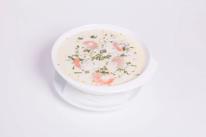 Сырный суп с креветками