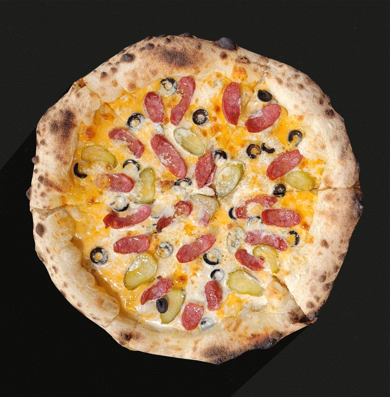 Пицца с Охотничьми колбасками 450гр