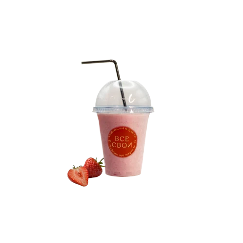 МОЛОЧНЫЙ КОКТЕЙЛЬ КЛУБНИКА