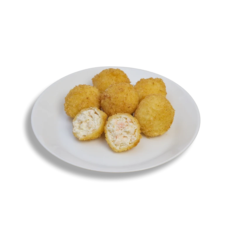 КРОКЕТЫ СО СНЕЖНЫМ КРАБОМ И КРЕВЕТКОЙ