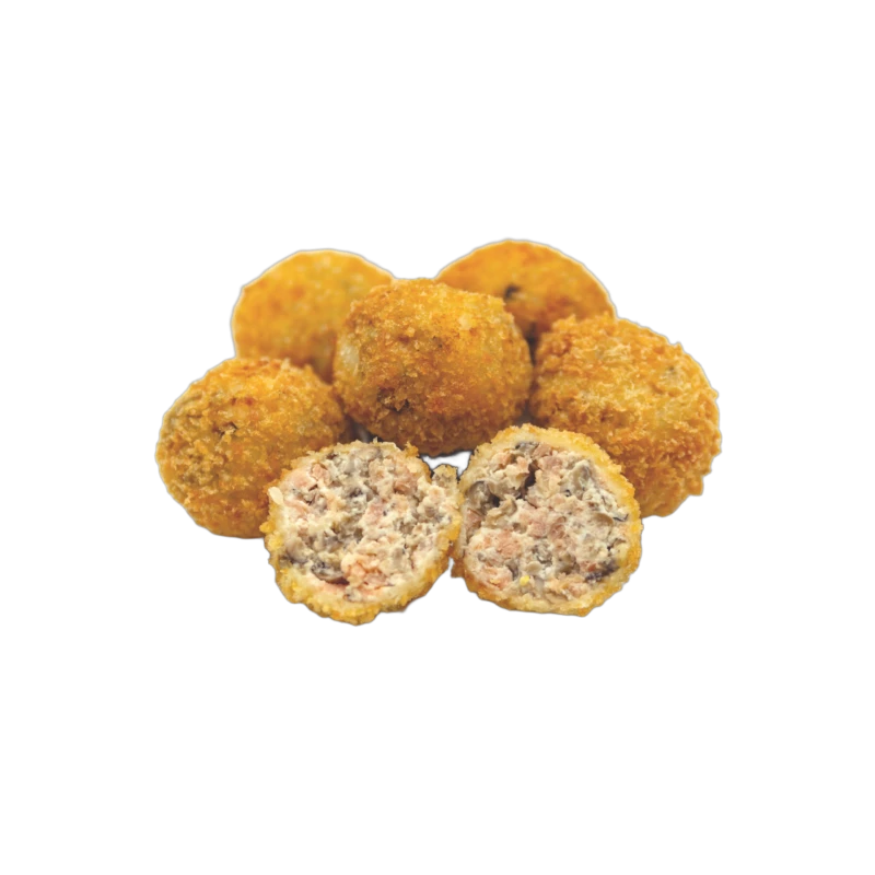 КРОКЕТЫ С ЛОСОСЕМ И ШИИТАКЕ