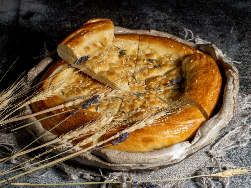 Лепешка с кунжутом